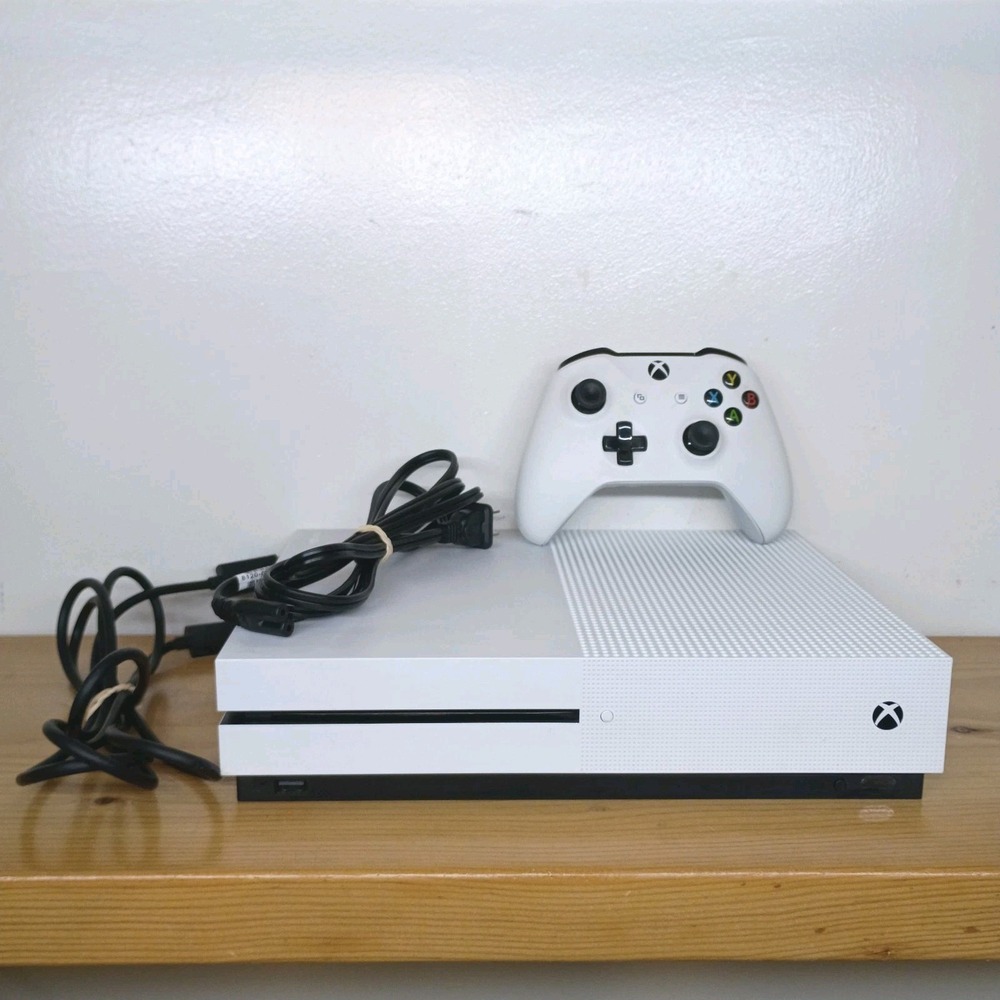 Microsoft White Xbox One S Console with White Controller